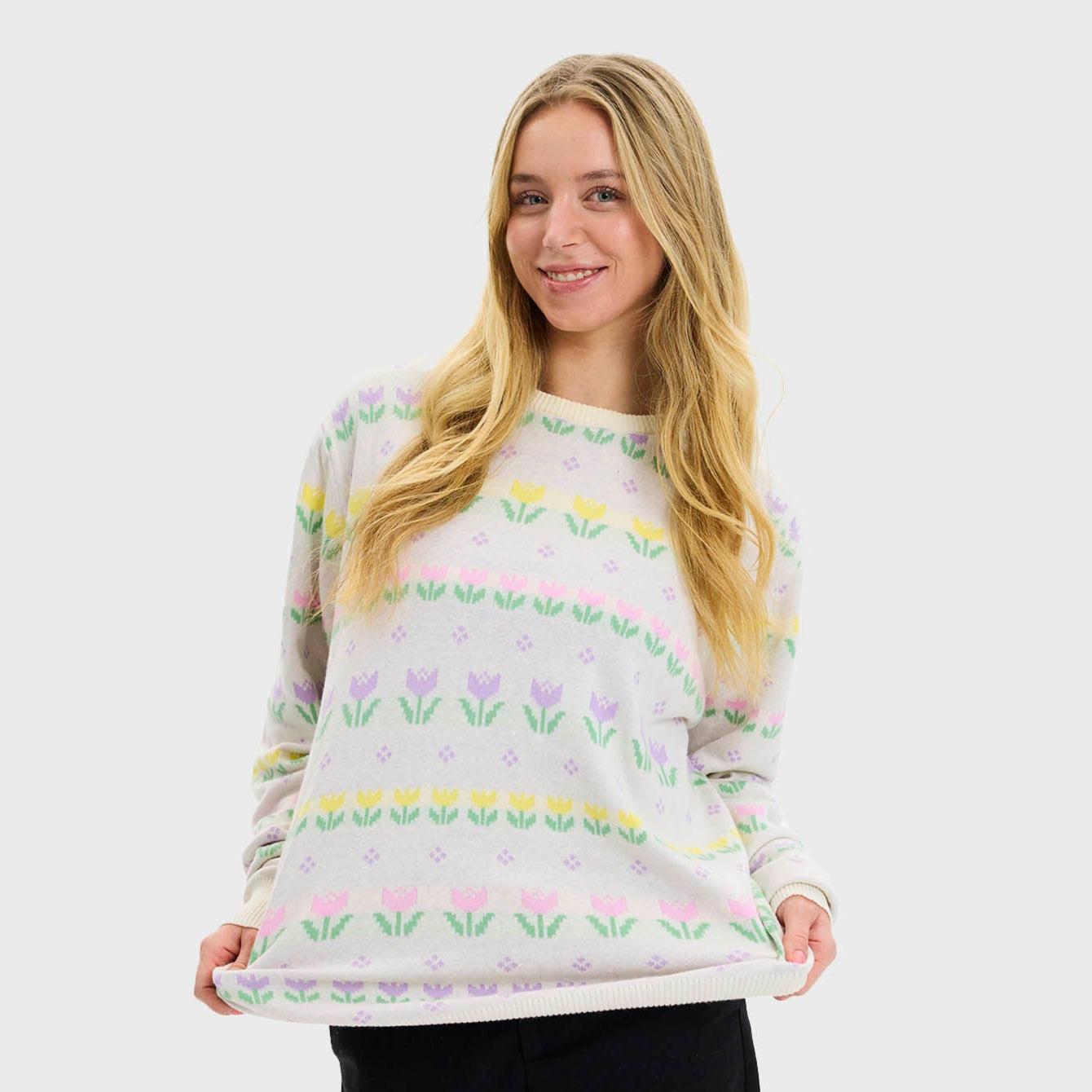 Påskeliljens påskesweater - Dame